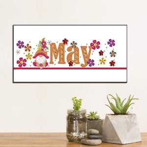 Goblin Calendar 40*20CM Partial Special Shaped Drill Diamond Painting