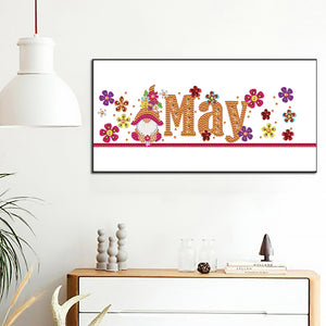 Goblin Calendar 40*20CM Partial Special Shaped Drill Diamond Painting