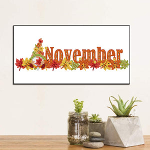Goblin Calendar 40*20CM Partial Special Shaped Drill Diamond Painting