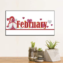 Load image into Gallery viewer, Goblin Calendar 40*20CM Partial Special Shaped Drill Diamond Painting
