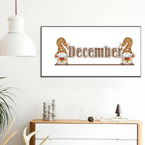 Goblin Calendar 40*20CM Partial Special Shaped Drill Diamond Painting