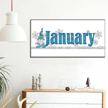 Load image into Gallery viewer, Goblin Calendar 40*20CM Partial Special Shaped Drill Diamond Painting
