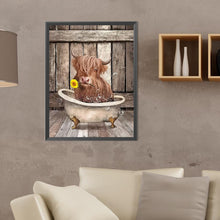 Load image into Gallery viewer, Young Yak Holding SunFlower 30*40CM Full Round Drill Diamond Painting
