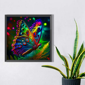 Stationary Butterfly 30*30CM Full Square Drill Diamond Painting