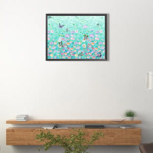 Butterfly On Flower Bush 30*40CM Full Square Drill Diamond Painting