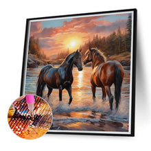Load image into Gallery viewer, Horse 40*40CM Full Round Drill Diamond Painting
