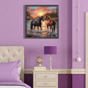 Horse 40*40CM Full Round Drill Diamond Painting