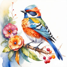 Load image into Gallery viewer, Kingfisher On A Branch 30*30CM Full Round Drill Diamond Painting
