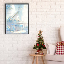 Load image into Gallery viewer, Piano¡¤White And Blue 30*40CM Full Round Drill Diamond Painting
