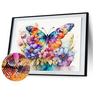 Colorful Butterfly 40*30CM Full Round Drill Diamond Painting