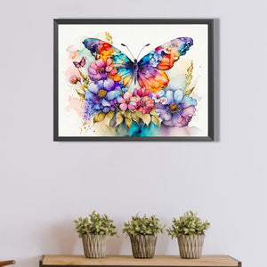 Colorful Butterfly 40*30CM Full Round Drill Diamond Painting