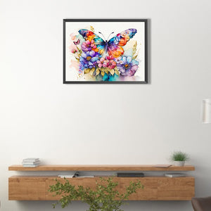 Colorful Butterfly 40*30CM Full Round Drill Diamond Painting