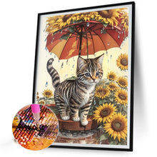 Load image into Gallery viewer, Sunflower And Cat 40*50CM Full Round Drill Diamond Painting
