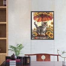 Load image into Gallery viewer, Sunflower And Cat 40*50CM Full Round Drill Diamond Painting
