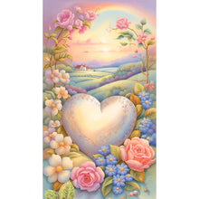 Load image into Gallery viewer, Love Flower Place 40*70CM Full Round Drill Diamond Painting
