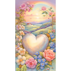 Love Flower Place 40*70CM Full Round Drill Diamond Painting