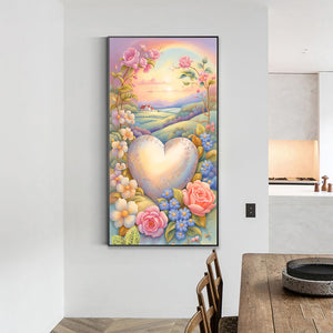 Love Flower Place 40*70CM Full Round Drill Diamond Painting