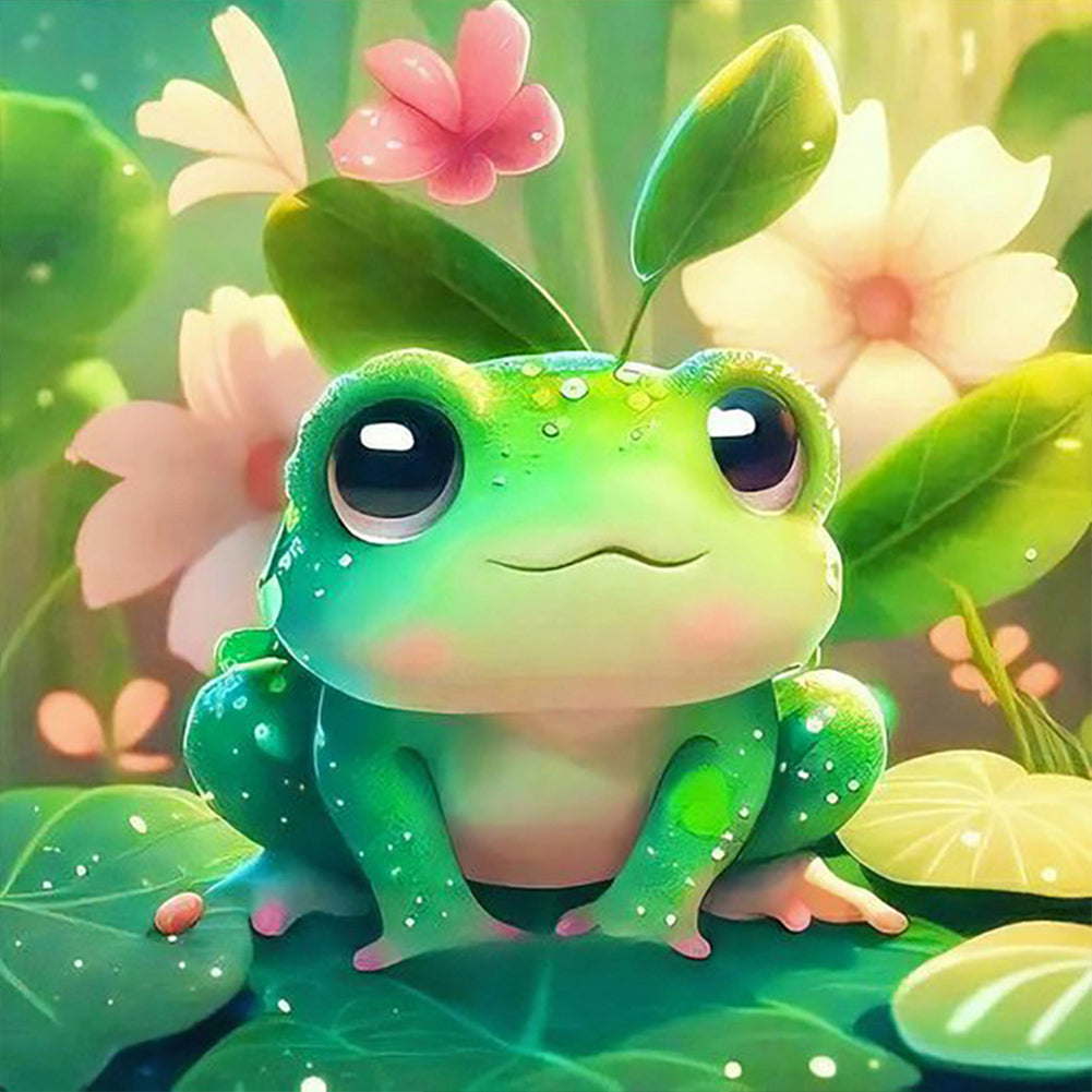Little Frog After Rain 30*30CM Full Round Drill Diamond Painting