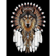Load image into Gallery viewer, Wolf Head Dream Catcher 30*40CM Full Square Drill Diamond Painting
