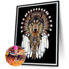 Load image into Gallery viewer, Wolf Head Dream Catcher 30*40CM Full Square Drill Diamond Painting
