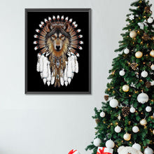Load image into Gallery viewer, Wolf Head Dream Catcher 30*40CM Full Square Drill Diamond Painting

