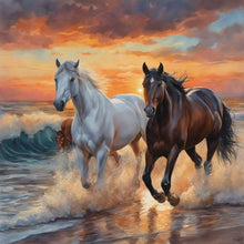 Load image into Gallery viewer, Horse 40*40CM Full Round Drill Diamond Painting
