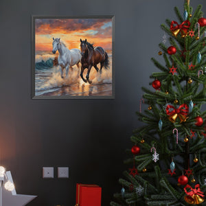 Horse 40*40CM Full Round Drill Diamond Painting