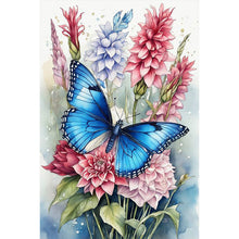 Load image into Gallery viewer, Butterfly And Flower 40*60CM Full Round Drill Diamond Painting
