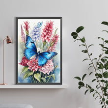 Load image into Gallery viewer, Butterfly And Flower 40*60CM Full Round Drill Diamond Painting
