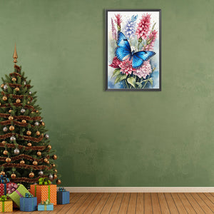 Butterfly And Flower 40*60CM Full Round Drill Diamond Painting