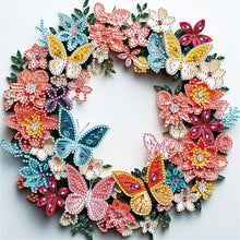 Load image into Gallery viewer, Butterfly Garland Paper Painting 30*30CM(Canvas) Partial Special Shaped Drill Diamond Painting
