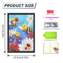 Load image into Gallery viewer, 50 Pages A5 Special Shaped Diamond Painting Diary Book for Teens (Cartoon Bee)
