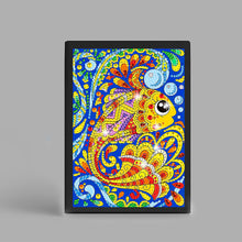 Load image into Gallery viewer, 50 Pages A5 Special Shaped Diamond Painting Diary Book for Teens (Abstract Carp)
