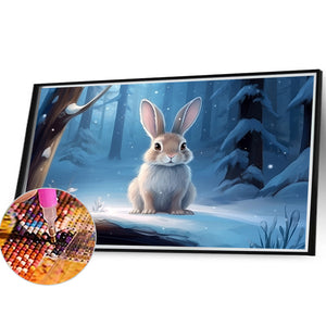 Snow Animal Rabbit - Full Round Drill Diamond Painting 40*30CM