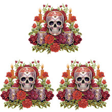 Load image into Gallery viewer, Skull Candlestick 30*30CM(Canvas) Partial Special Shaped Drill Diamond Painting
