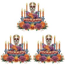 Load image into Gallery viewer, Skull Candlestick 30*30CM(Canvas) Partial Special Shaped Drill Diamond Painting
