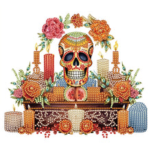 Load image into Gallery viewer, Skull Candlestick 30*30CM(Canvas) Partial Special Shaped Drill Diamond Painting
