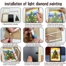 Load image into Gallery viewer, Special Shaped Diamond Painting Kit with Lights 17x22cm (Christmas Tree)
