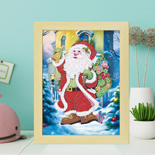 Load image into Gallery viewer, Special Shaped Diamond Painting Kit with Lights for Xmas Gifts 17x22cm (Santa)
