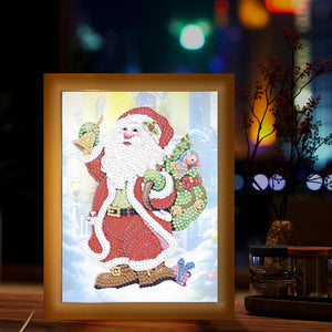 Special Shaped Diamond Painting Kit with Lights for Xmas Gifts 17x22cm (Santa)