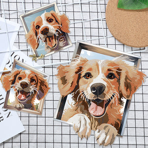 Diamond Painting Sticker Diamond Art Craft Mosaic Sticker for Kid Gift (Puppy)