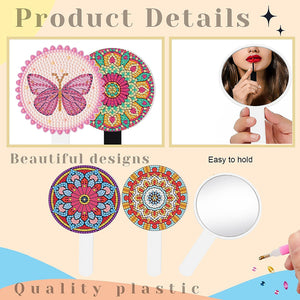 DIY Diamond Painting Mirror Kit for Adults Kids Beginners (Mandala #4)