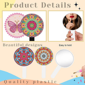 DIY Diamond Painting Mirror Kit for Adults Kids Beginners (Mandala #7)