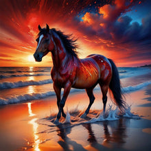 Load image into Gallery viewer, Horse 30*30CM Full Round Drill Diamond Painting
