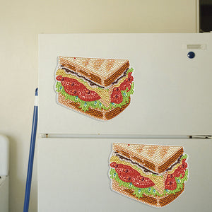 Round+Special Shape Diamond Art Fridge Magnets Sticker (Sandwich)