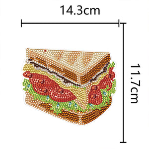 Round+Special Shape Diamond Art Fridge Magnets Sticker (Sandwich)