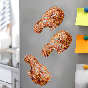 Diamond Painting Magnets Refrigerator for Adults Kids Beginners (Chicken Leg)