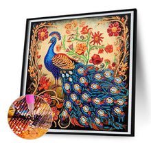 Load image into Gallery viewer, Peacock 30*30CM Partial Special Shaped Drill Diamond Painting
