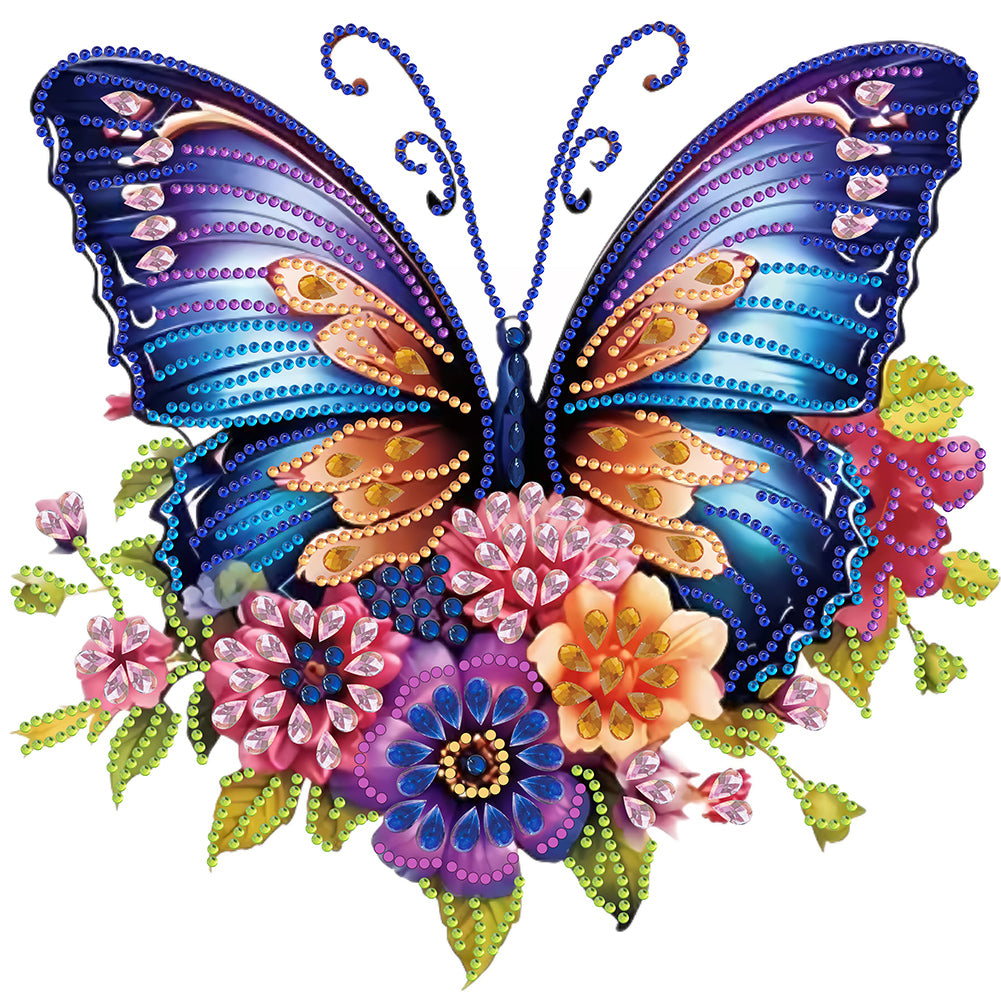 Butterfly 30*30CM Partial Special Shaped Drill Diamond Painting