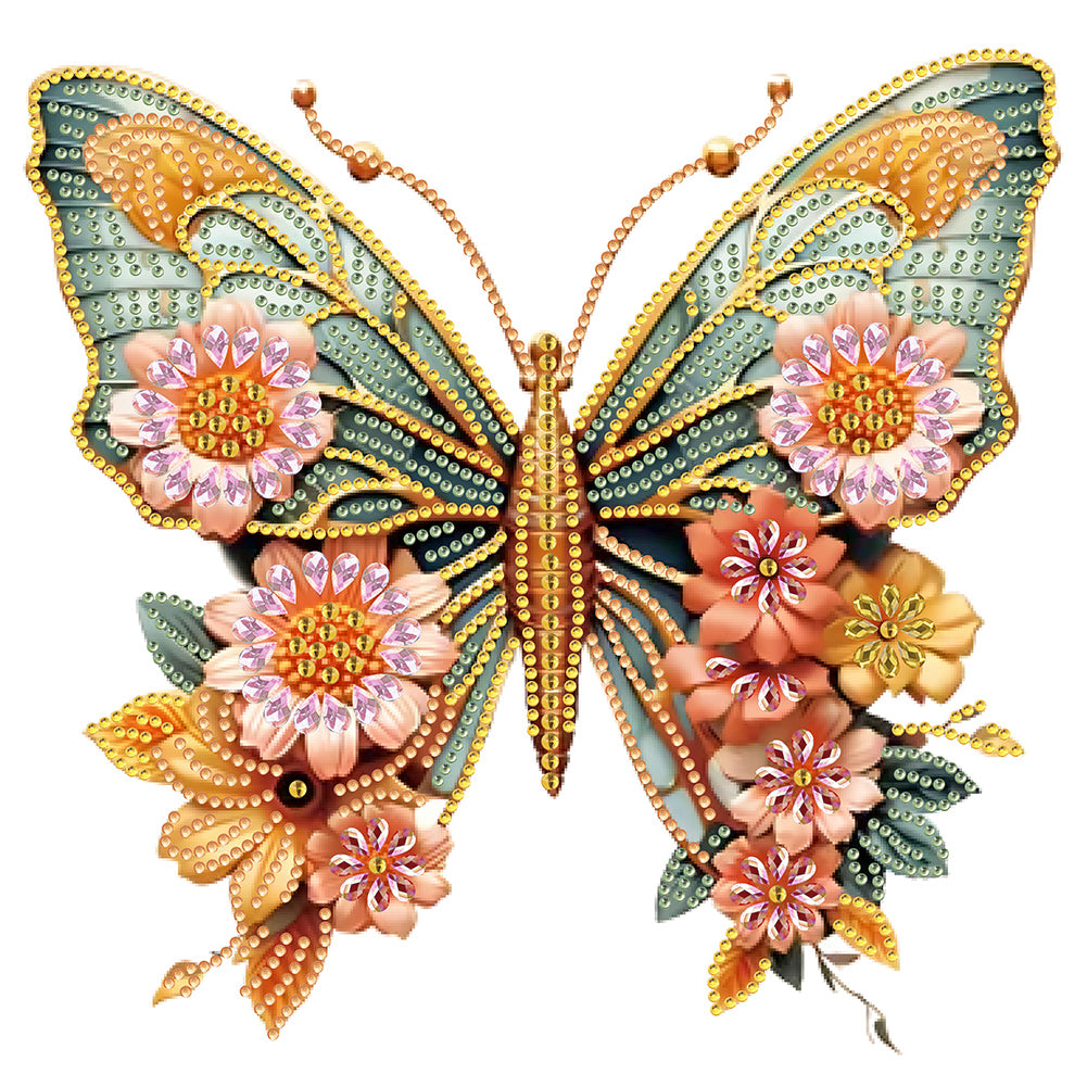 Butterfly 30*30CM Partial Special Shaped Drill Diamond Painting